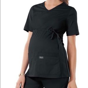 Cherokee CoreStretch Black Maternity Scrub Top XXL